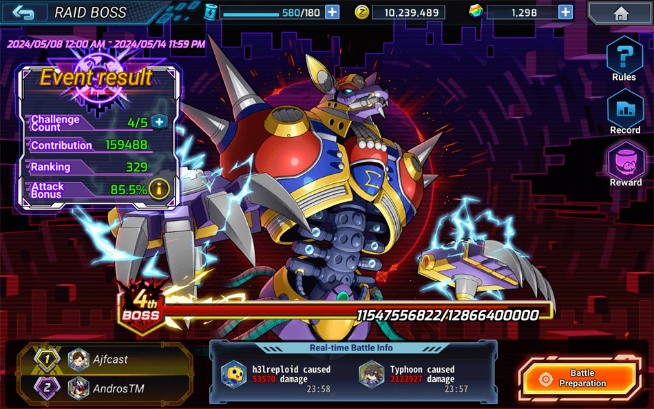 MegamanX DiVE: Sigma Boss Raid