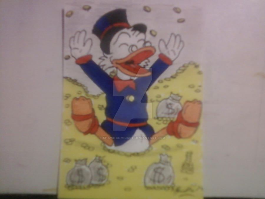 UNCLE SCROOGE MCDUCK SKETCH CARD