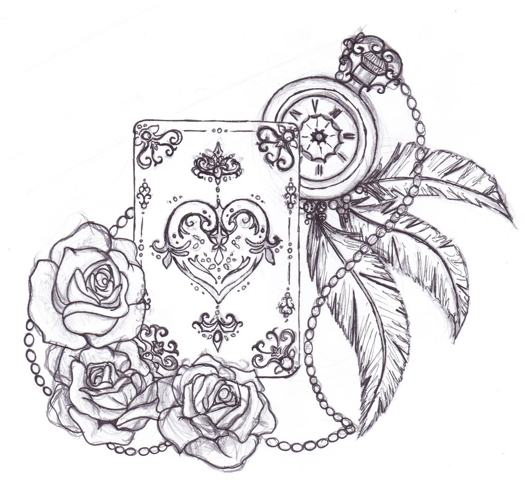 Queen of cards tattoo sketch by steampunkedfox on DeviantArt