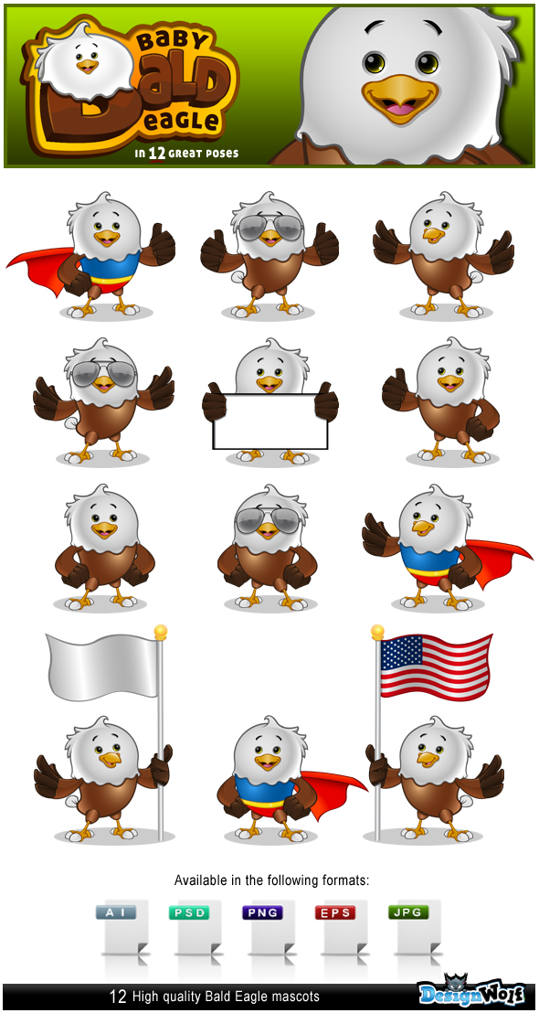 Baby Bald Eagle Mascot