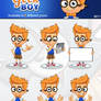 Geek Boy Mascot Character