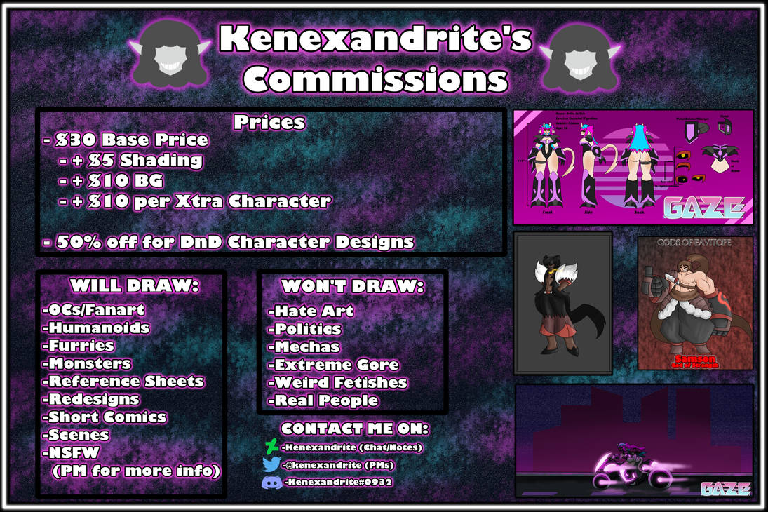 Kenexandrite PayPal Commissions Info