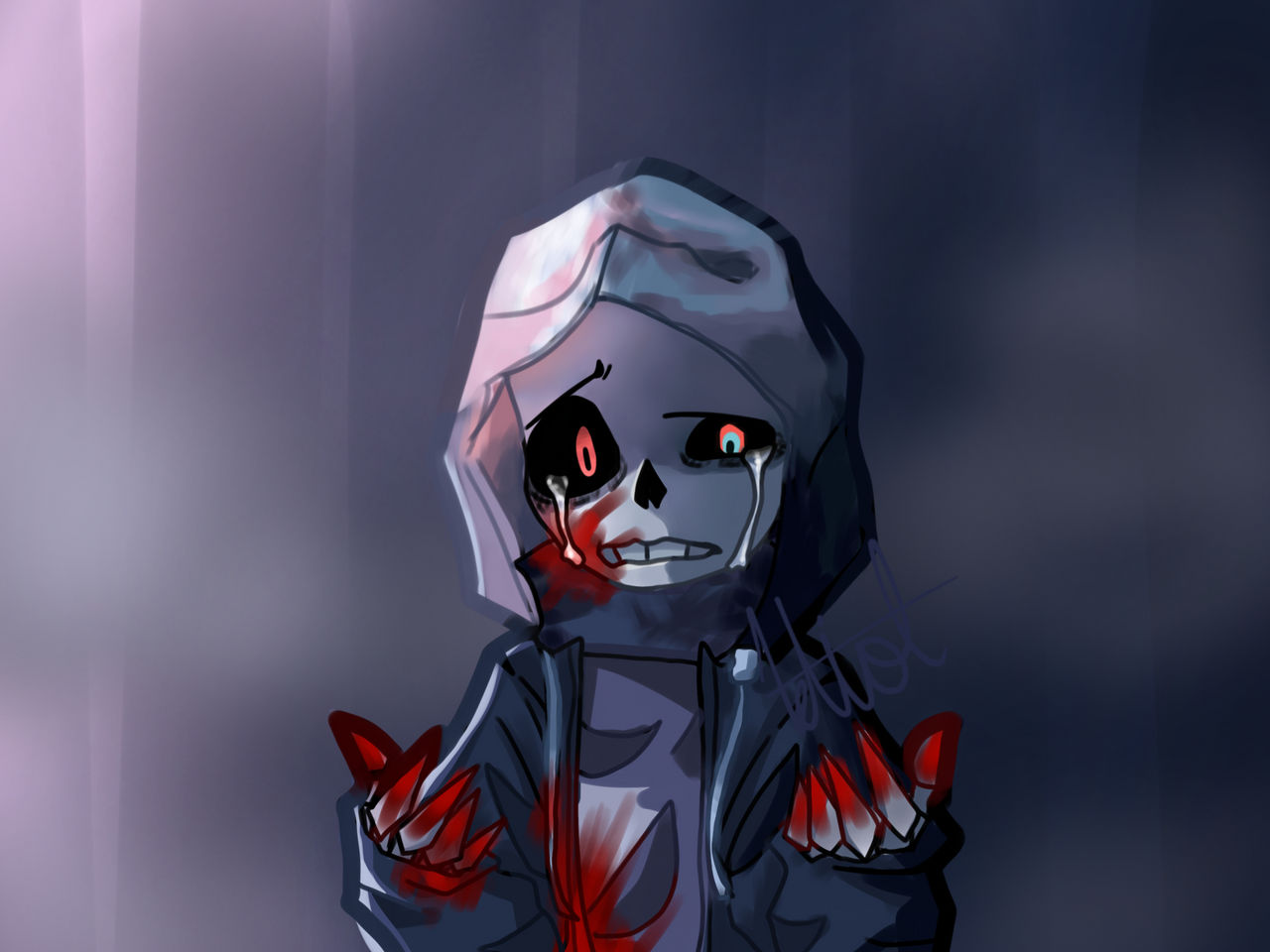 Dusttale sans by YourL0cal1diot on DeviantArt