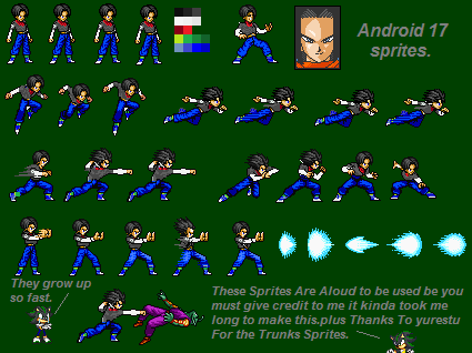 Android 17 Sprites by ShadowSaiyanXD on DeviantArt