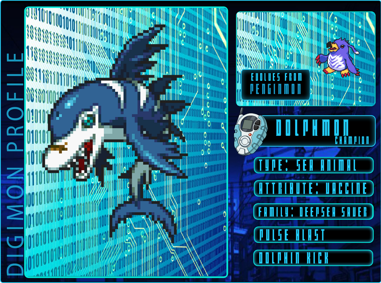 Example Digimon Digimon Fact File: Dolphmon by LazzXion-Keyblade on DeviantArt
