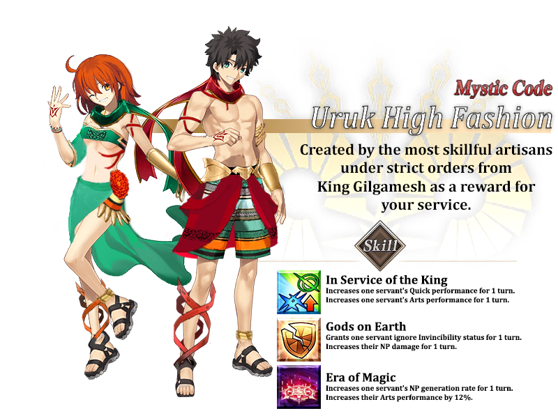 FATE Grand Order - Mystic Code: Uruk High Fashion by LazzXion-Keyblade