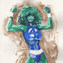 She Hulk Aquarelle