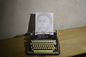 Drawing a Portrait With Typewriter