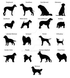 Dogs silhouettes