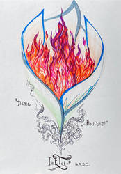 Inktober - Flame + Bouquet