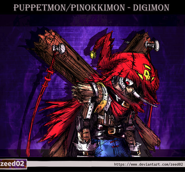 Puppetmon x Pinokkimon Color by zeed02 on DeviantArt