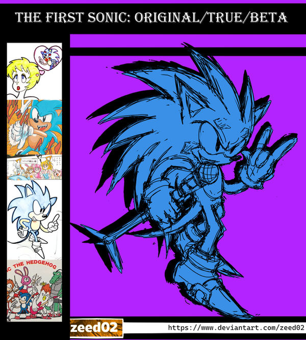 First Sonic Model The First Sonic Original , True , Beta by zeed02 on DeviantArt