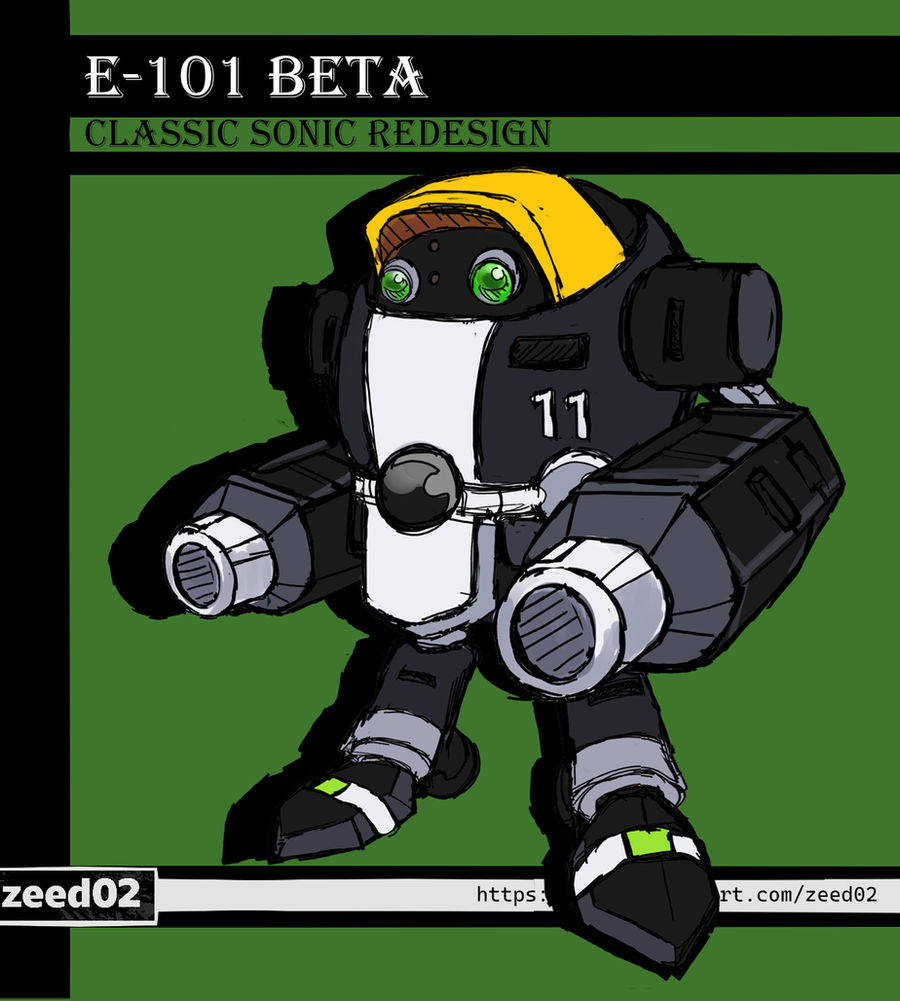 E-101 Beta classic sonic redesign Color by zeed02 on DeviantArt