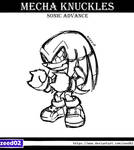Mecha Knuckles Sonic Advance ( line art )