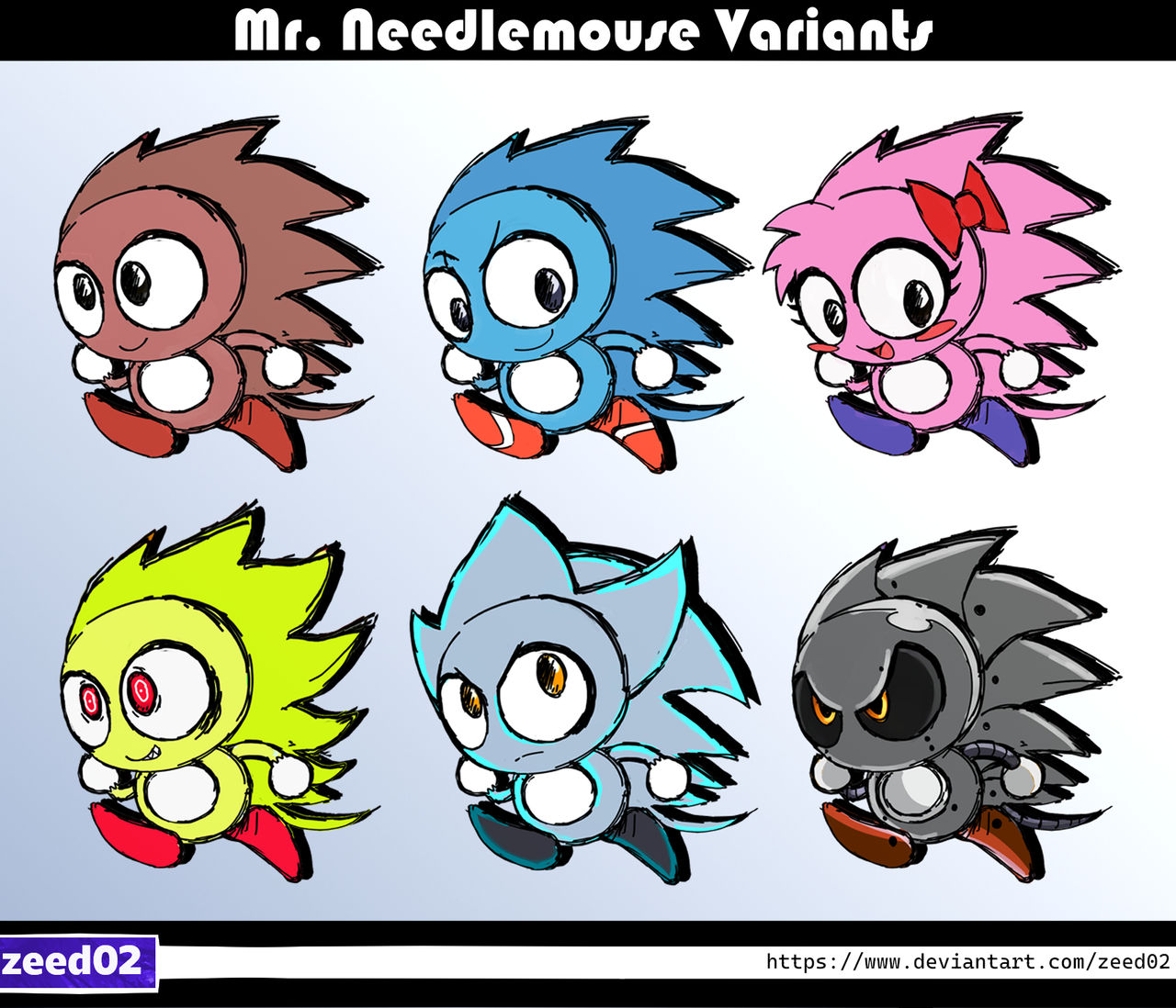 Needlemouse Base Mr. Needlemouse Variants - Sonic by zeed02 on DeviantArt