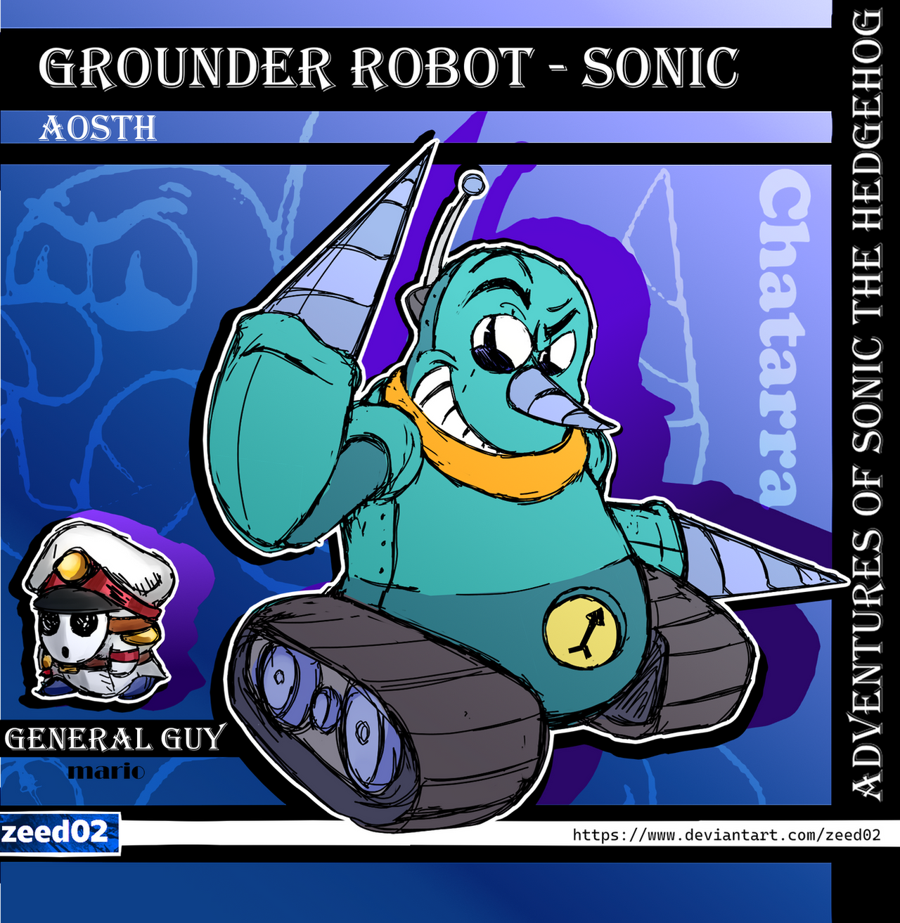 Grounder Grounder Sonic AoStH and General Guy Mario (color) by zeed02 on DeviantArt