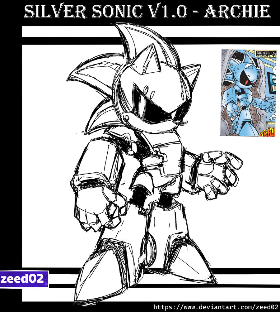 Sliver Archie Silver Sonic v1.0 - Archie Comics by zeed02 on DeviantArt