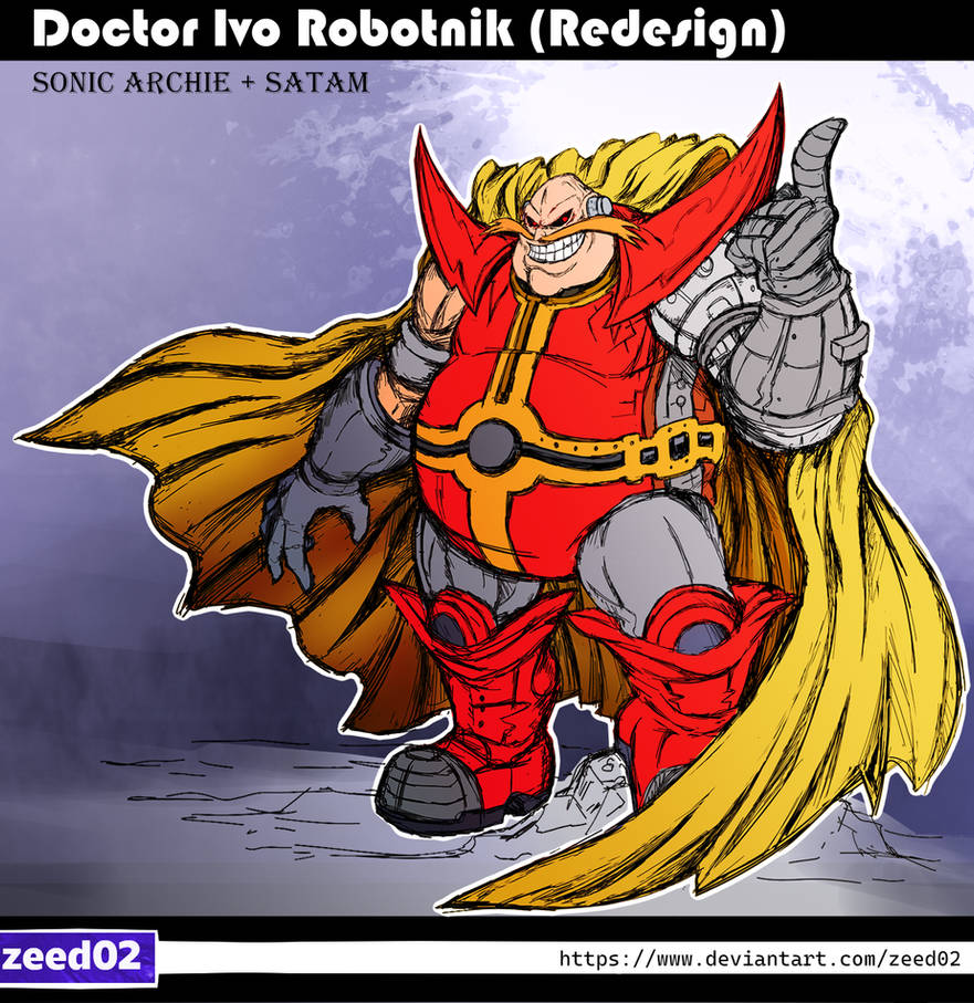 Doctor Ivo Robotnik (Redesign) Archie + SatAM by zeed02 on DeviantArt