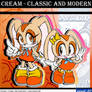 Cream the Rabbit modernand classic redesign Sonic