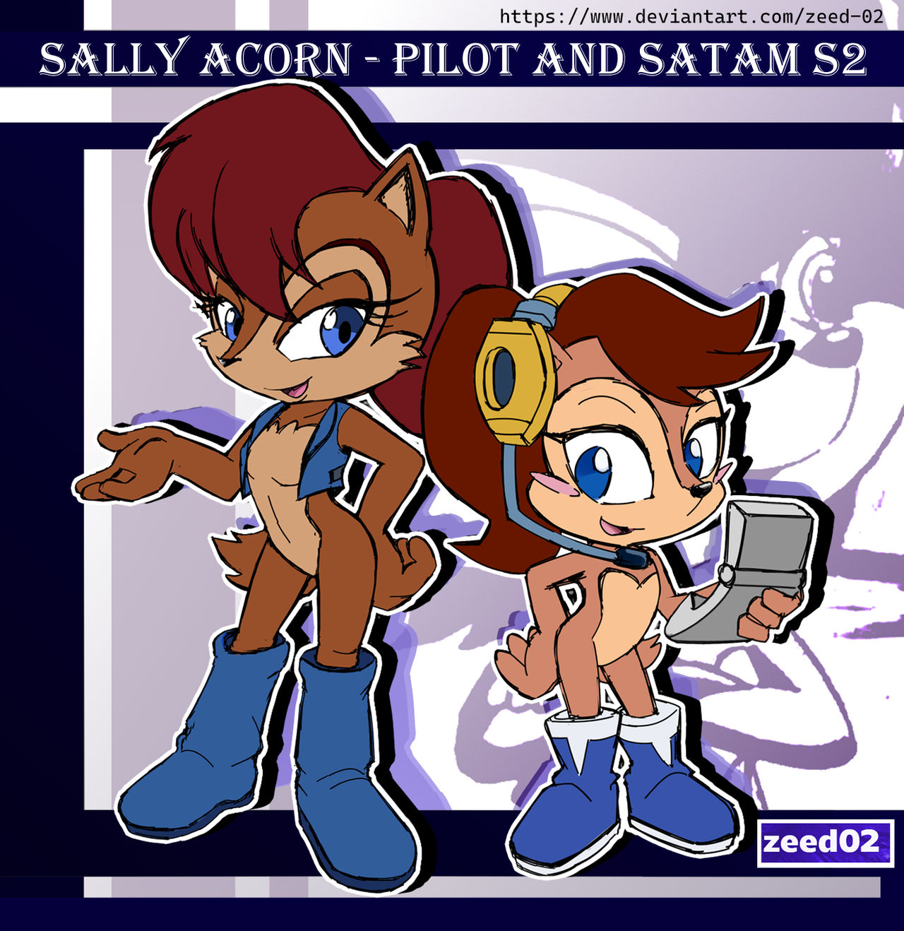 Sally Bot Princesa Sally Acorn - pilot and SatAM S2 - Sonic by zeed02 on DeviantArt