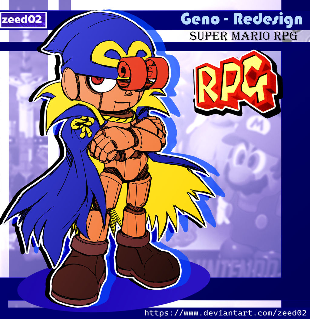 Sucket Geno Geno Redesign Full body - Super Mario RPG - Color by zeed02 on DeviantArt
