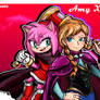 Amy Rose and Princess Anna Color / Sonic 4 Frozen