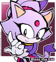 Blaze the Cat Classic Color - Sonic Redesign