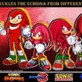 Knuckles Echidna from different universes Sonic