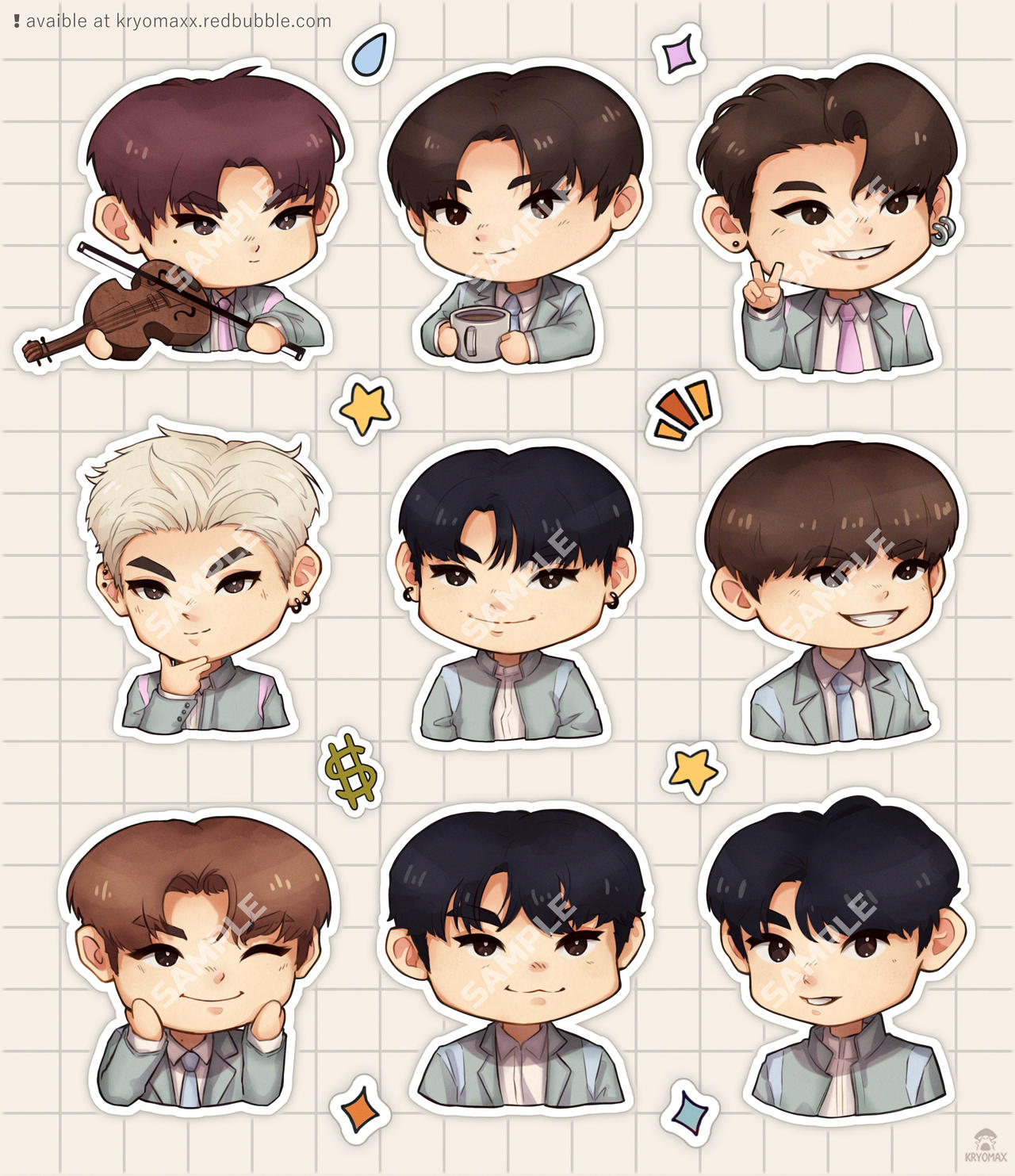ZB1/ZeroBaseOne - Chibi Stickers by Kryomax on DeviantArt