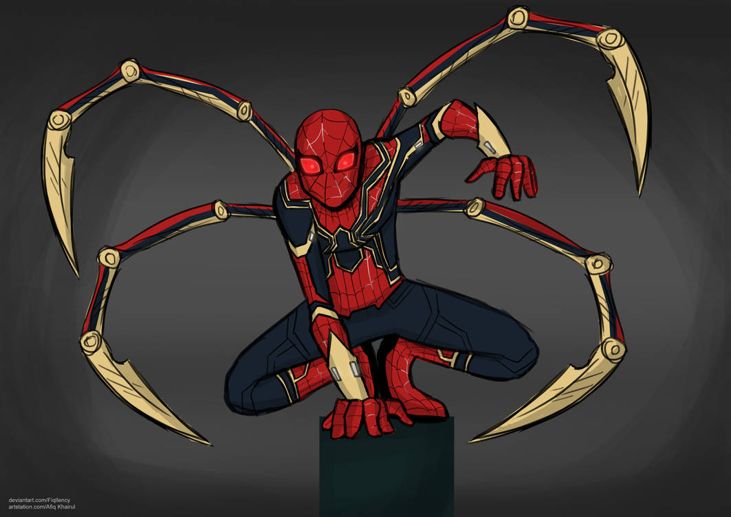 Iron Spider instant kill mode (Sketch) by Fiqllency on DeviantArt