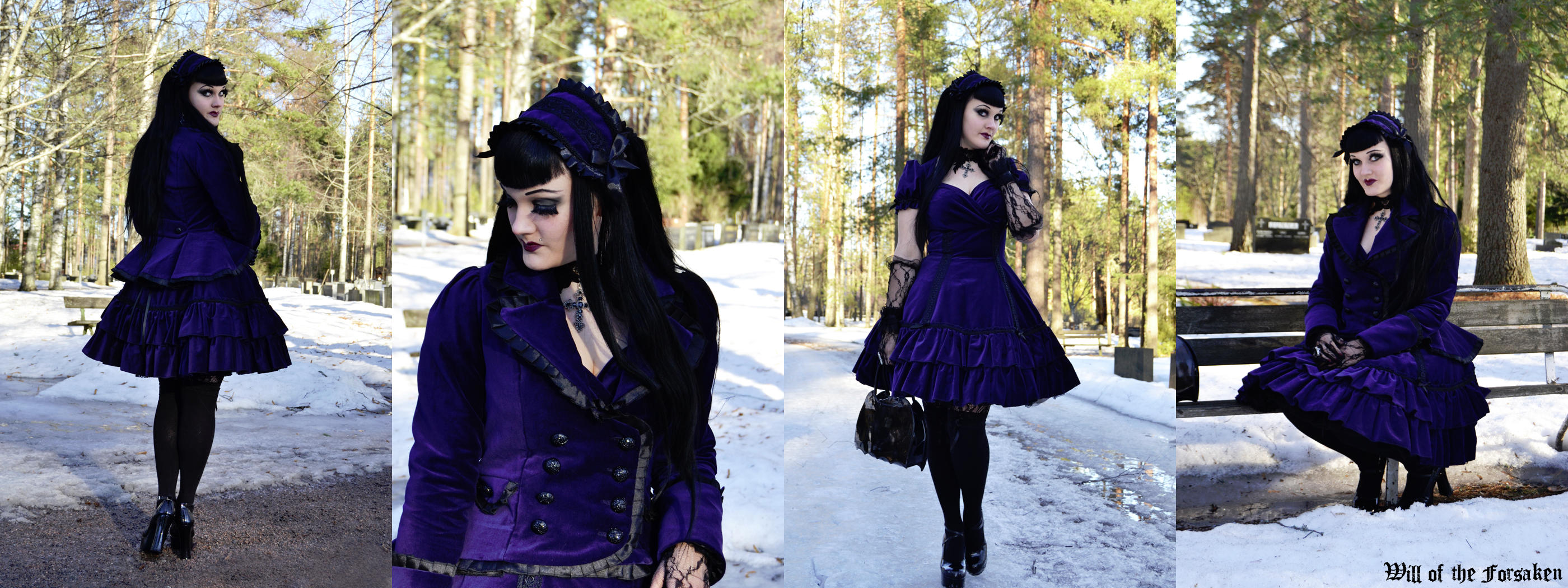 Gothic Lolita outfit blue velvet