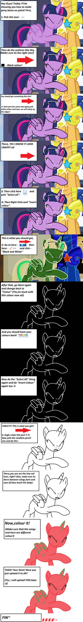 MLP Tutorial: How To Make A Pony Base On Paint by RealPinkieDianePie on ...