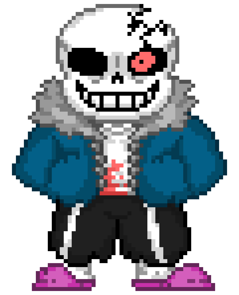 Horror sans sane pixel art