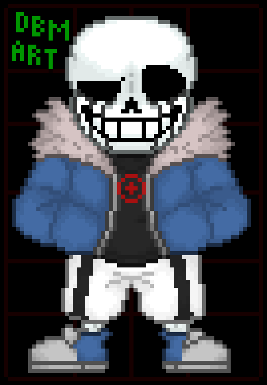 Killer sans knifeless pixel art