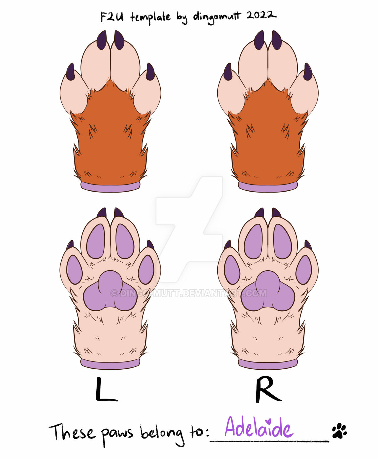 F2U Fursuit Paw Reference / Template by dingomutt on DeviantArt F2U Fursuit Paw Reference / Template by dingomutt on DeviantArt
