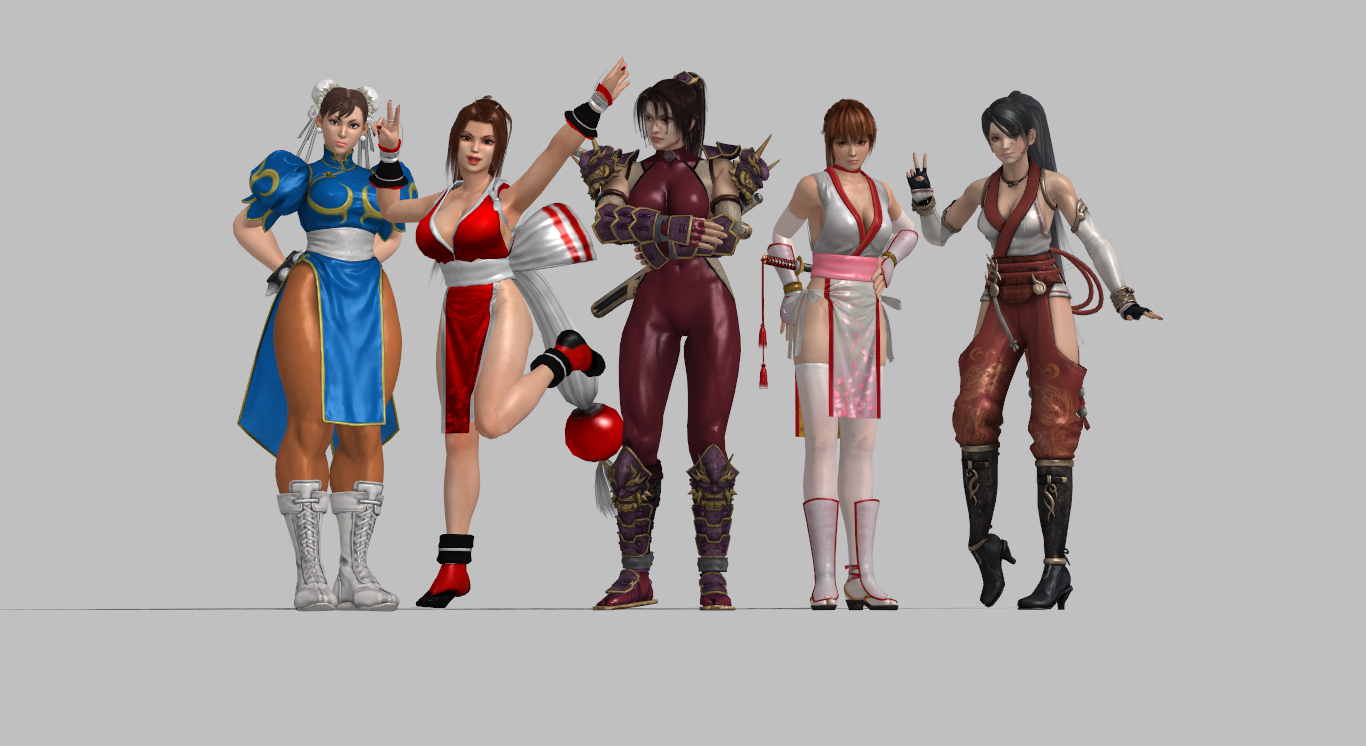 Chun Li, Mai, Taki, Kasumi, Momiji pt.3 of 3