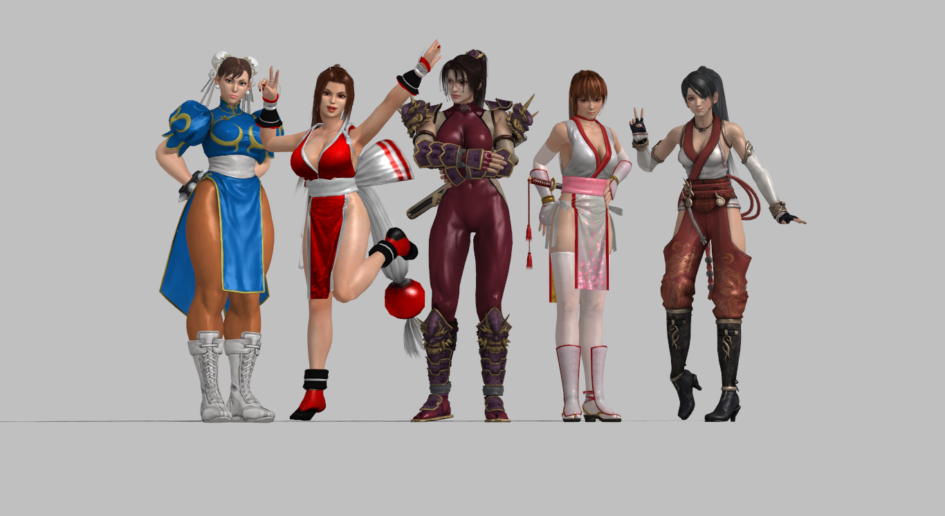 Chun Li, Mai, Taki, Kasumi, Momiji pt.2 of 3