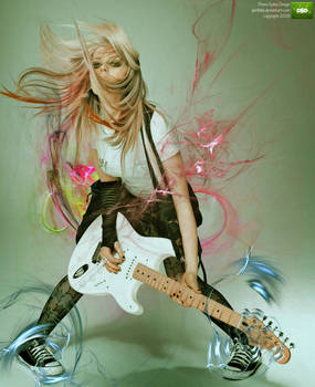 Avril and her Guitar