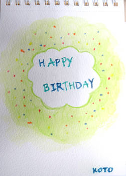 color pencil - birthday card