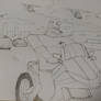 Road rovers : hunter in action with motorcycle