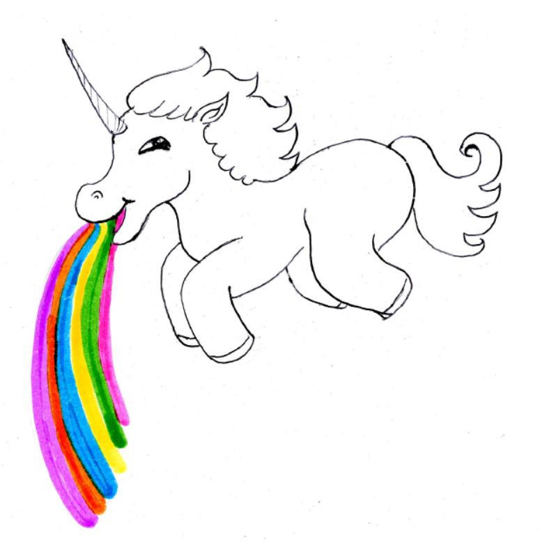 Puking Rainbows unicorn by Batsu13angel on DeviantArt