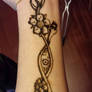 Henna flower tattoo