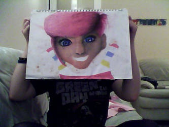 Painting of me for AS art coursework