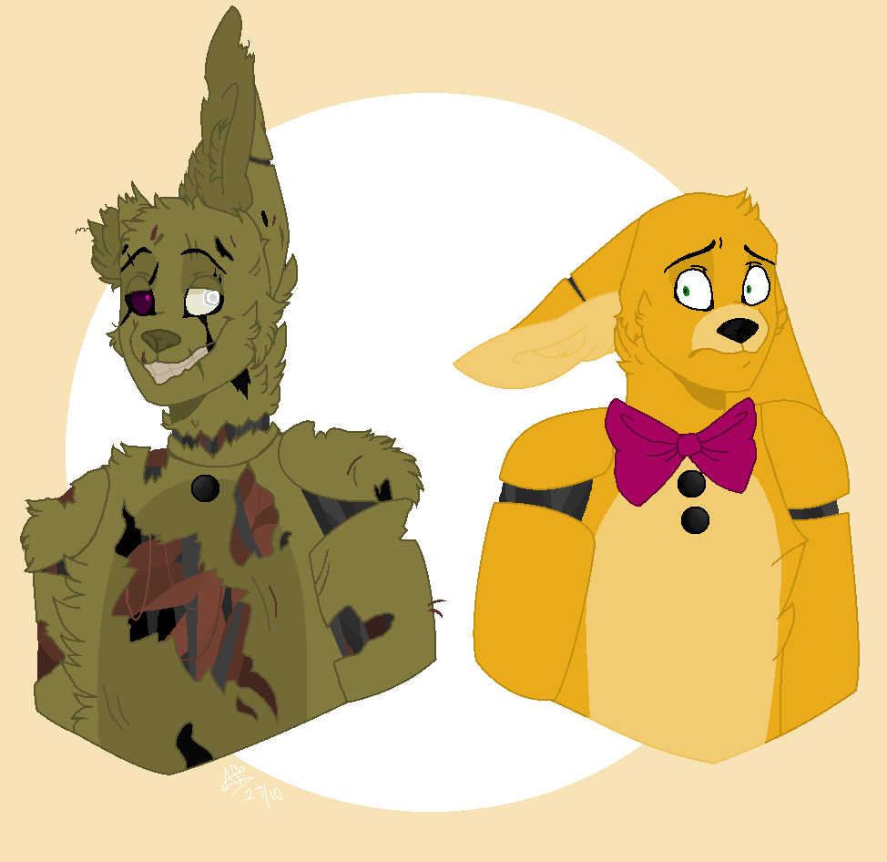 Springtrap and Spring Bonnie by BingTheDragon on DeviantArt