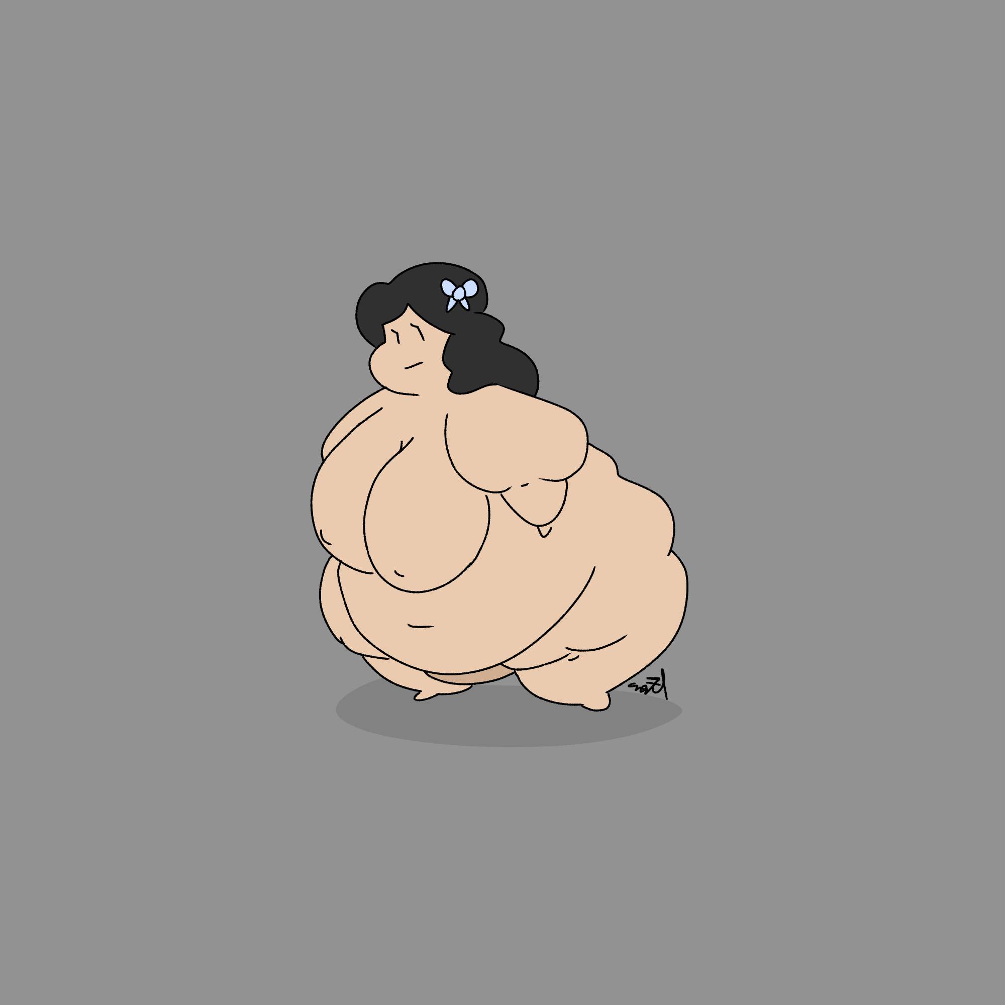 Obese Lady Deviantart Fat lady doodle by Seasna7l on DeviantArt