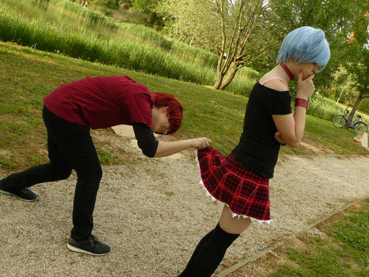 Let's peek under Nagisa's skirt