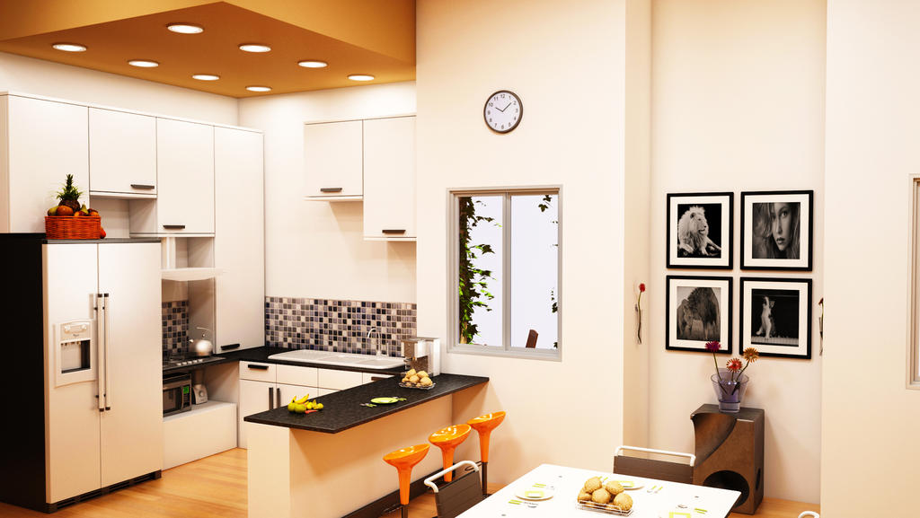 V-ray_Practice_Interior Kitchen by LRMdesignsArt on DeviantArt