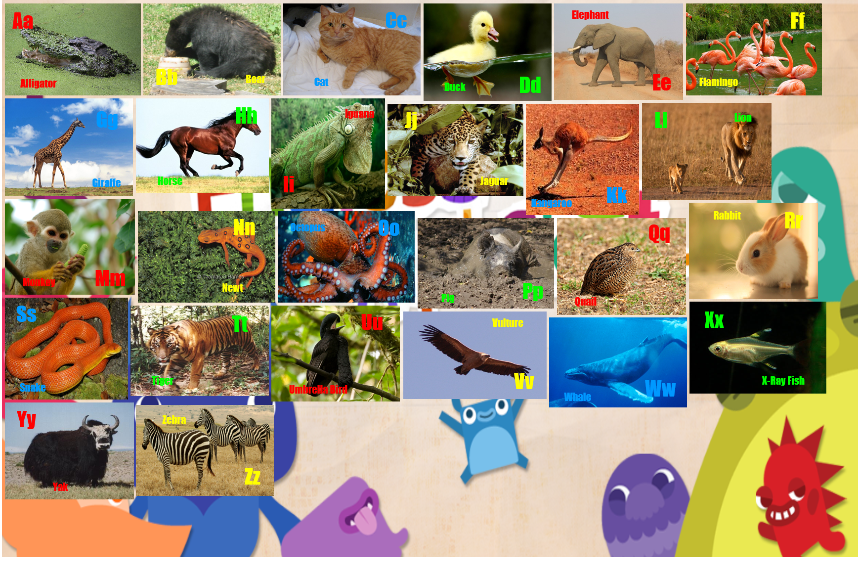 Endless Alphabet Animals By Davinay On DeviantArt endless-alphabet-animals-by-davinay-on-deviantart