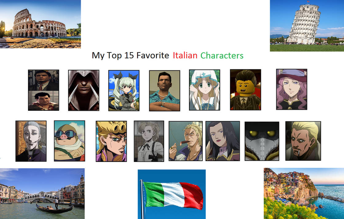 Top 15 Favourite Italian Characters by Kamuroshiryu on DeviantArt