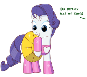 Rarity Wearing Goldhearts Outfit